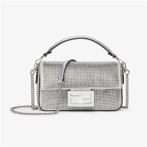 fendi baguette silver